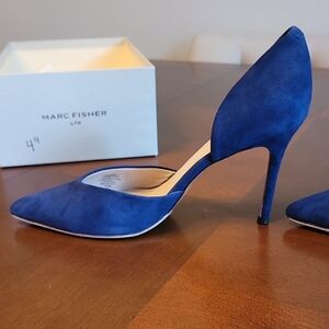 Marc Fisher Blue Suede Women's Heels